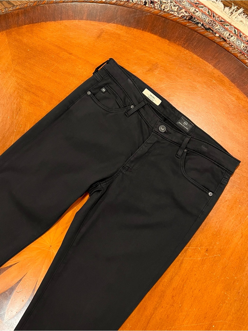 AG Adriano Goldschmied The Stilt Low-Rise Cigarette Jean Super Black 29R Fitted - Picture 6 of 16